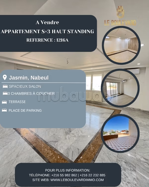 A vendre Appartement S3 avec terrasse à Jasmin