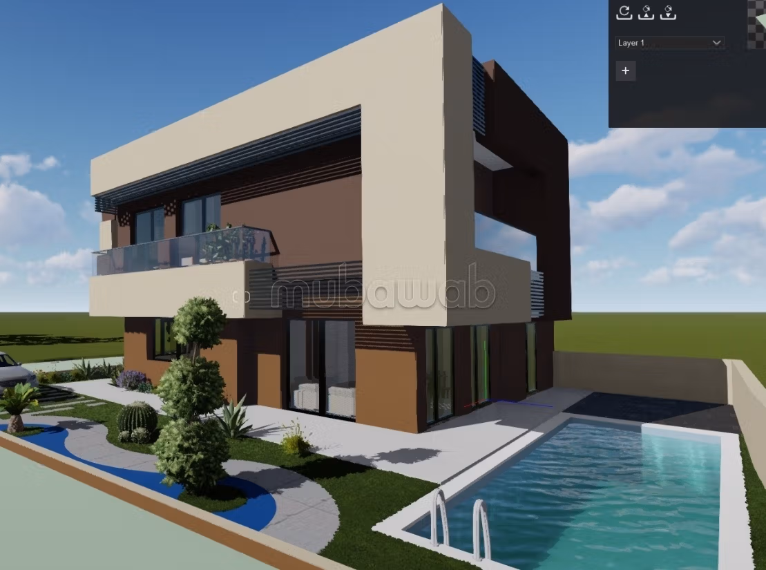 Perceel grond te koop in Jannat azaitoune Ennakhil Palmeraie. Oppervlakte van 395 m²