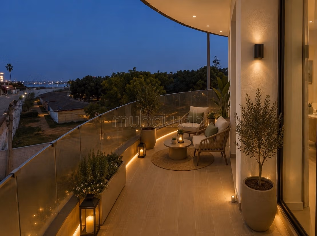Appartement avec grand balcon en angle