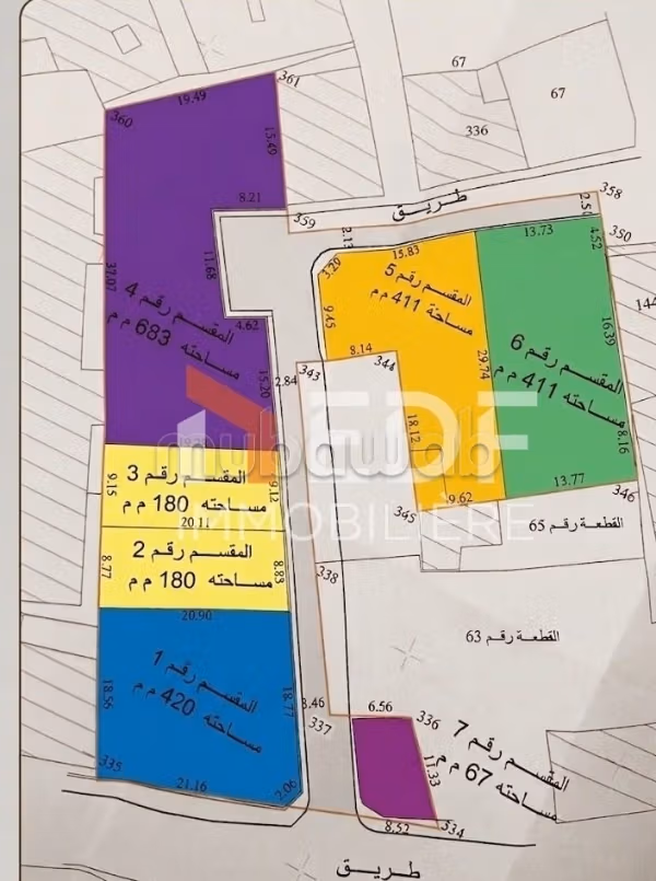 Lotissement constructible en plein centre ville Ras jebel