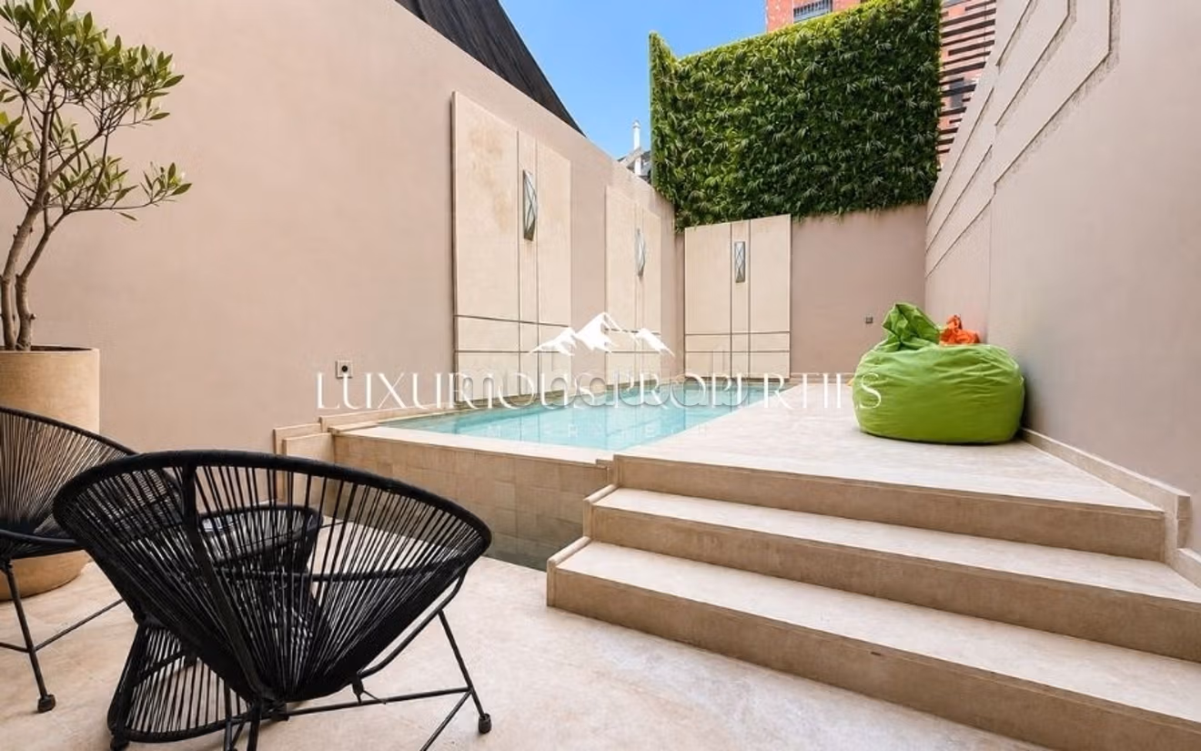 Duplex meublé avec piscine privée, Victor Hugo