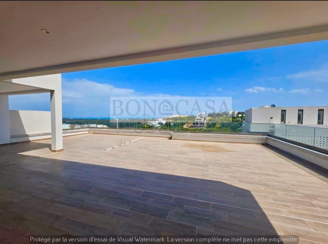 Villa S3 con piscina e giardino e vista mare in affitto a Gammarth
