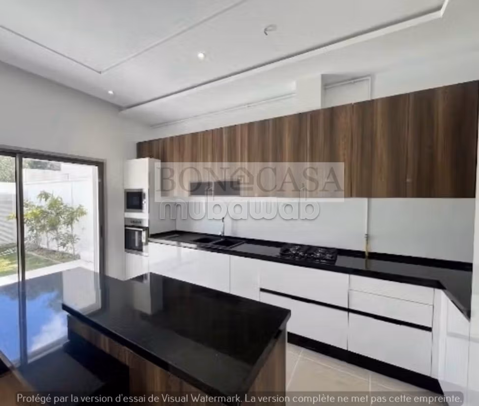 Villa S3 con piscina e giardino e vista mare in affitto a Gammarth