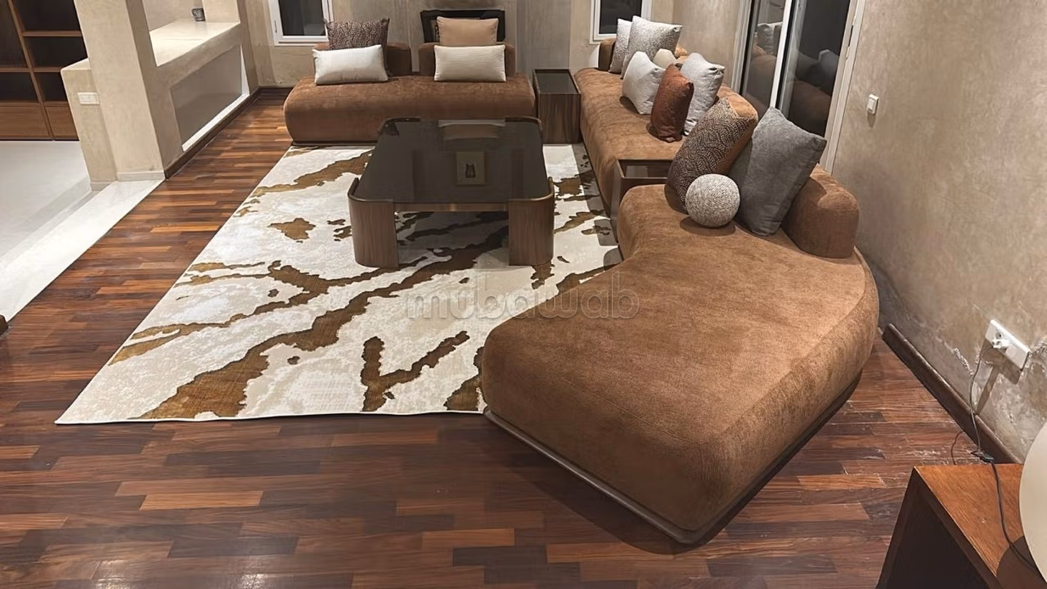 Luxe villa te huur aan de Zaire el Manzah straat dichtbij de SNRT. 4 mooie slaapkamers. Goed ingericht