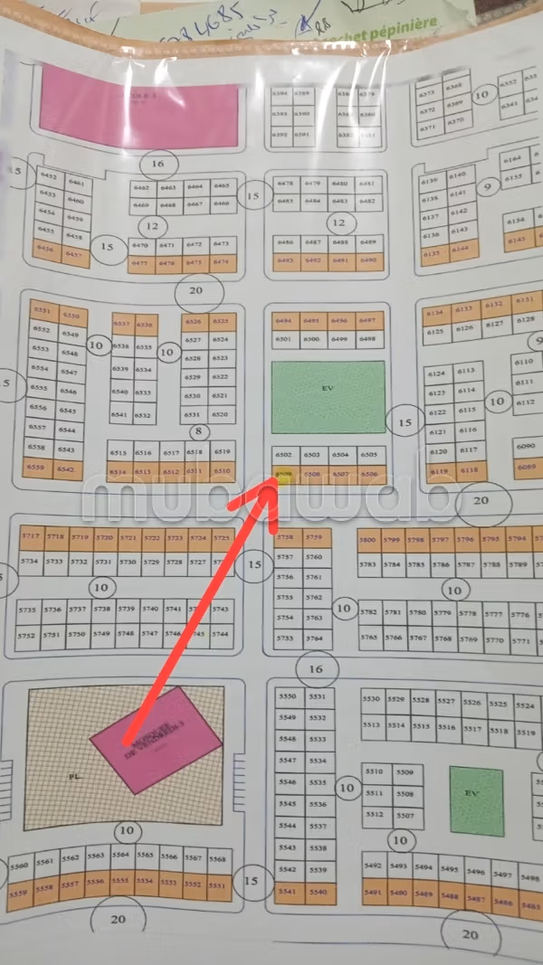 Land for sale in Al-Hanaa. Total area 99 m²