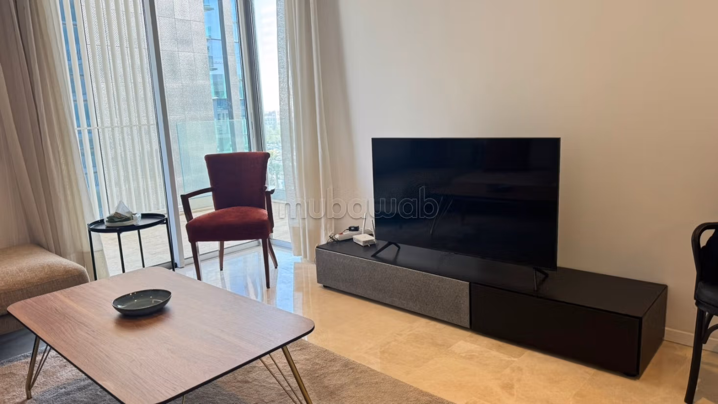 Appartement en location à Casablanca Finance City.
Superficie 65 m².
Ascenseur — 4
