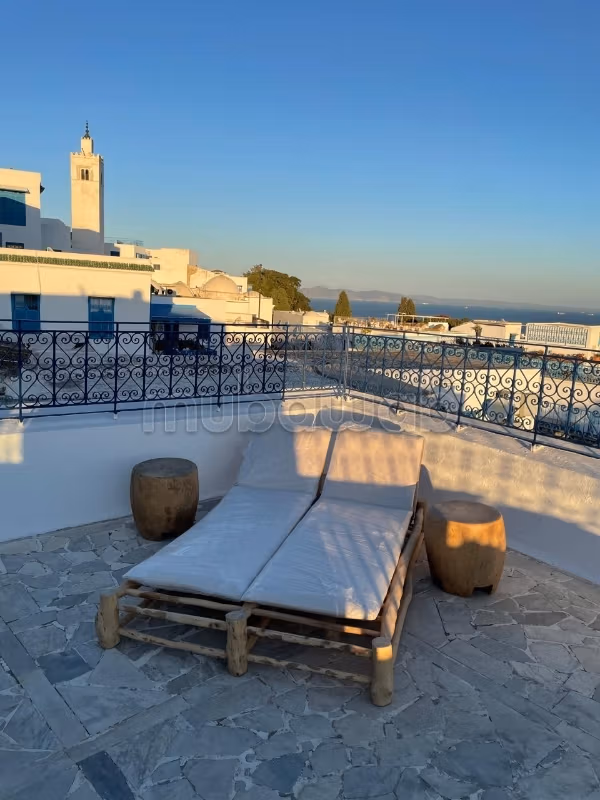 Villa con vista panoramica sul mare nel villaggio di Sidi Bou Said