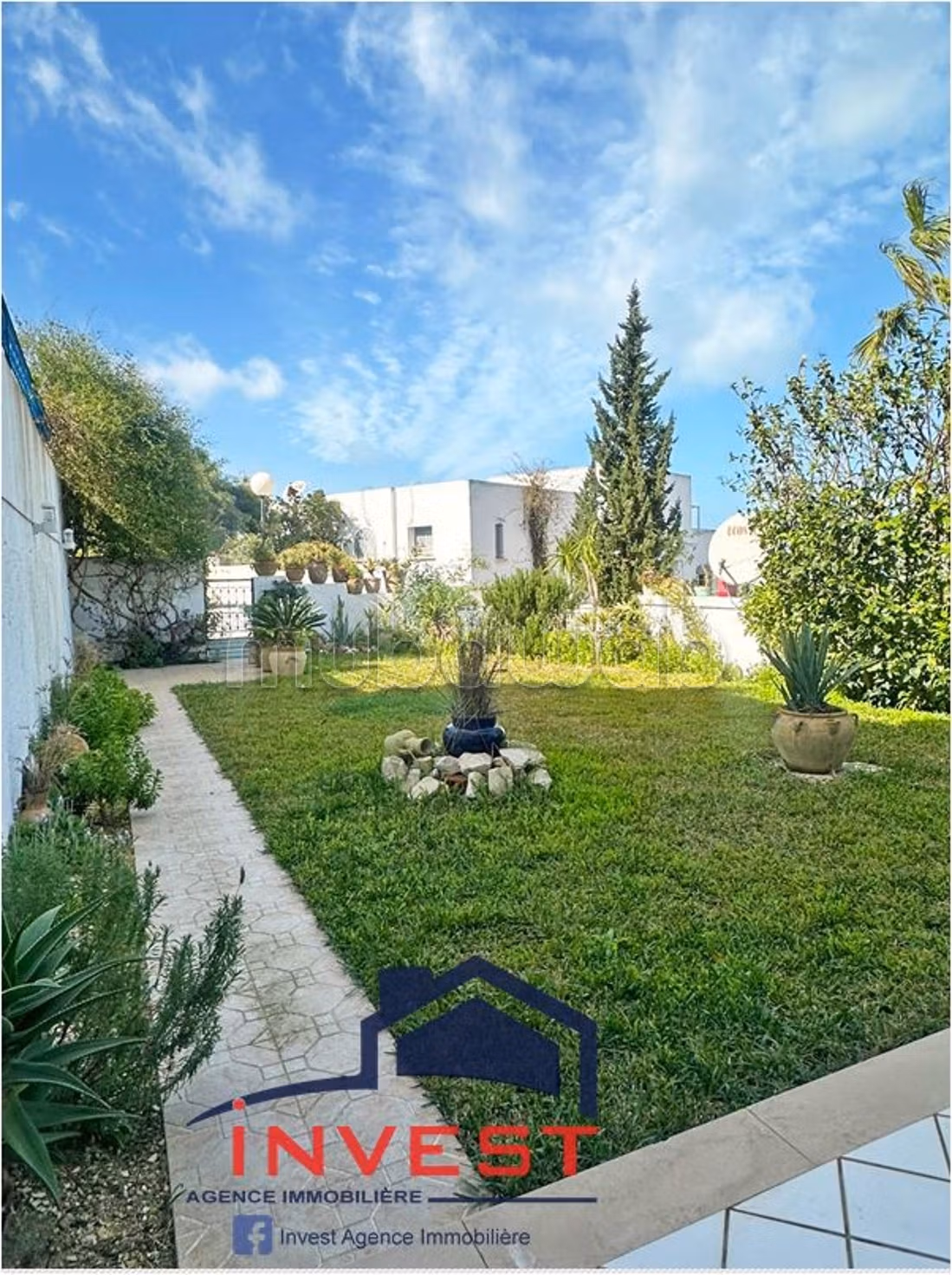 Duplex S2 con giardino e vista mare a Gammarth