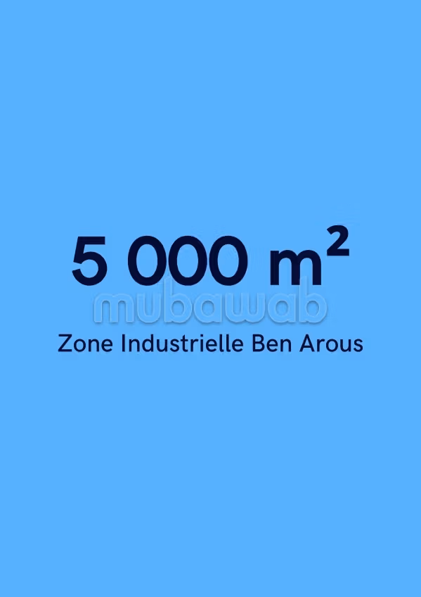 5 000 m² dans la zone Industrielle de Ben Arous