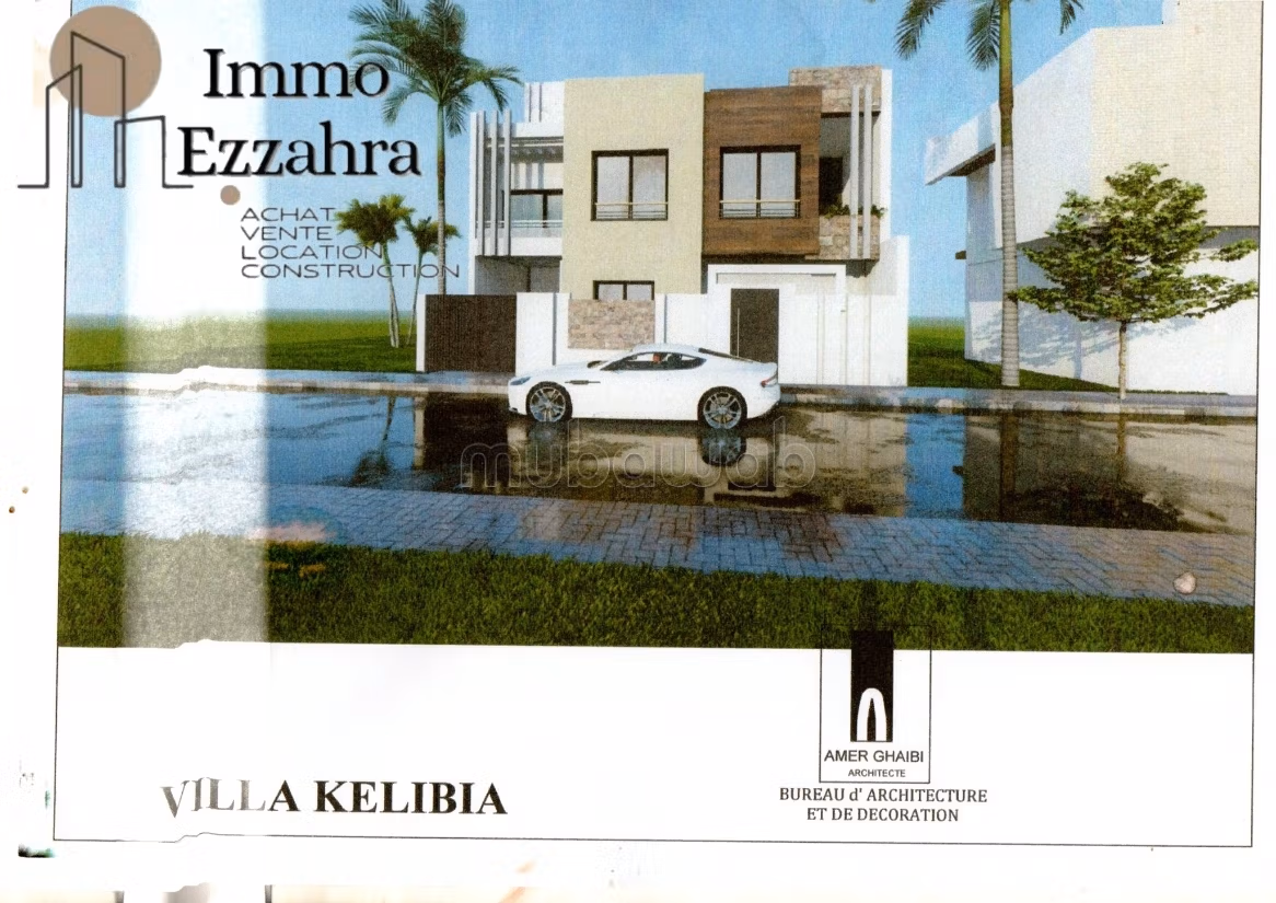 Villa s4 a vendre avec piscine à ezzahra kelibia
