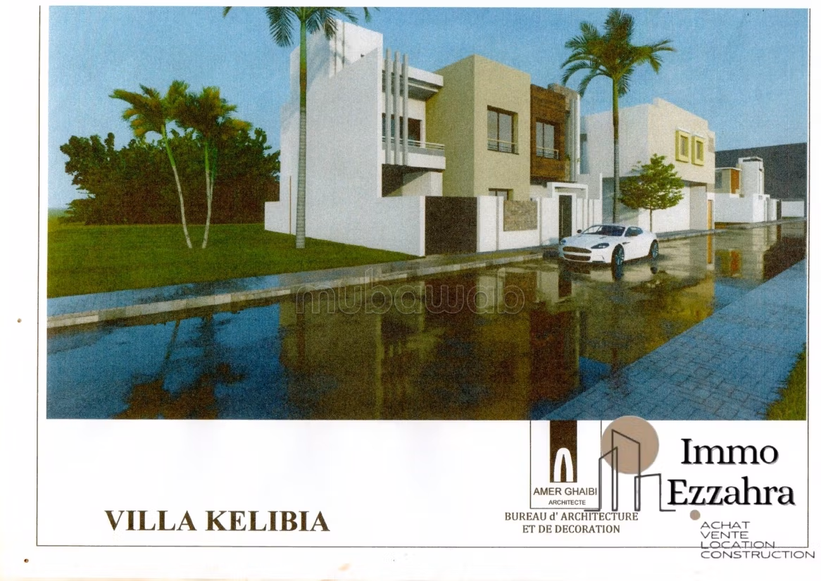 Villa s4 a vendre avec piscine à ezzahra kelibia