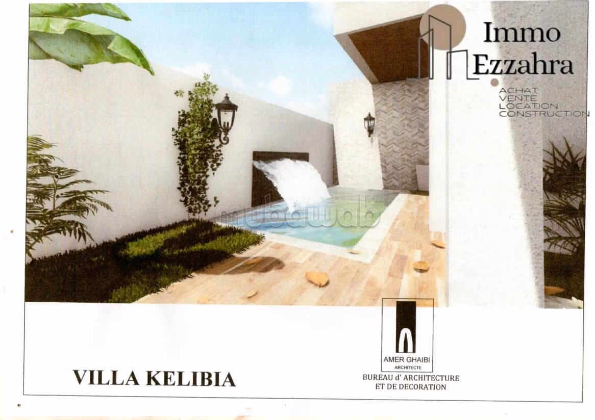 Villa s4 a vendre avec piscine à ezzahra kelibia