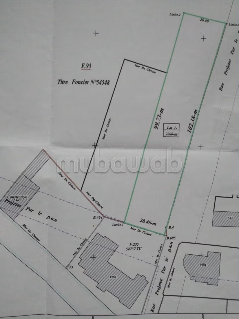 Particulier vend 800m² pour villa