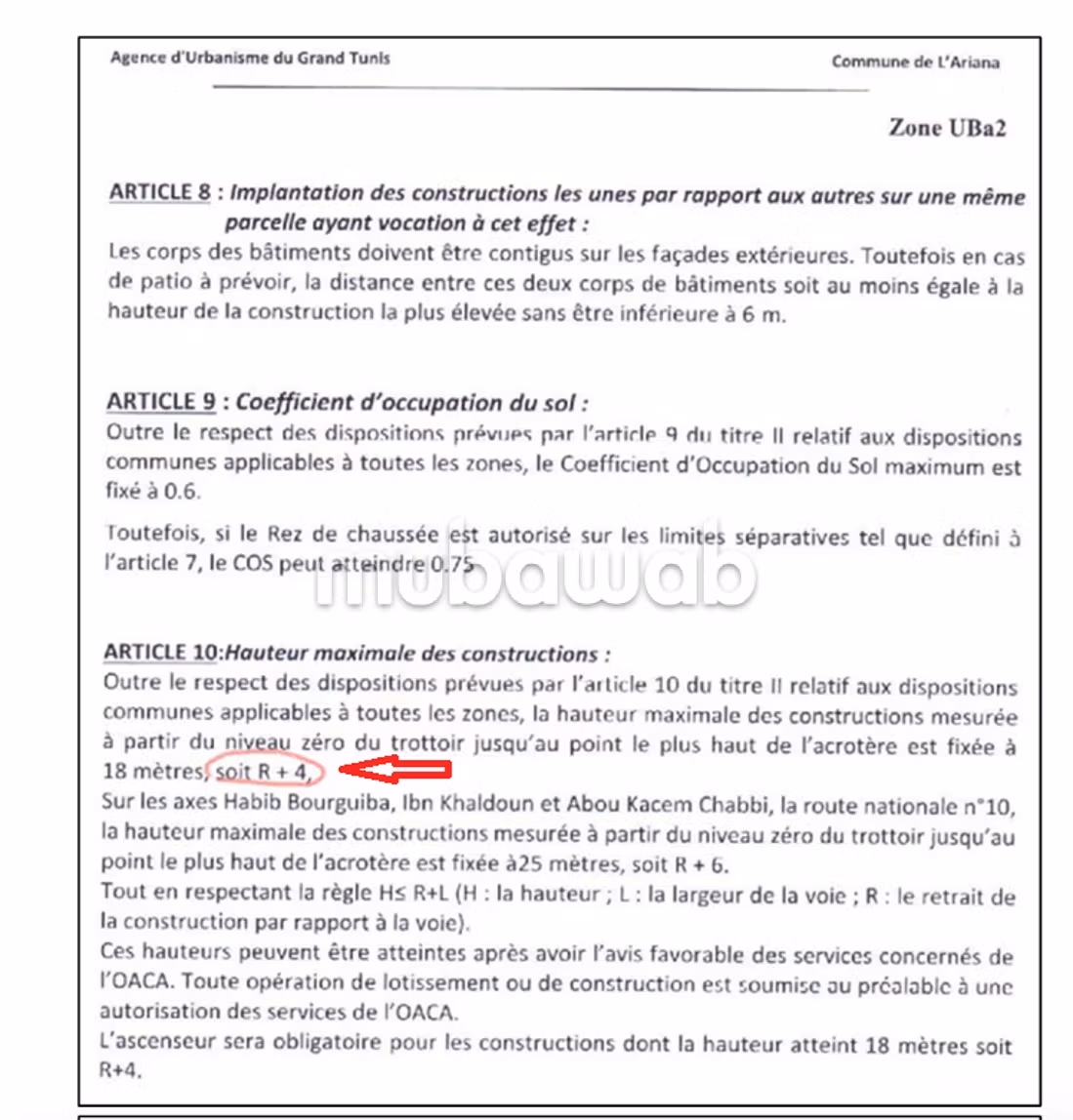 Terrian avec construction existante