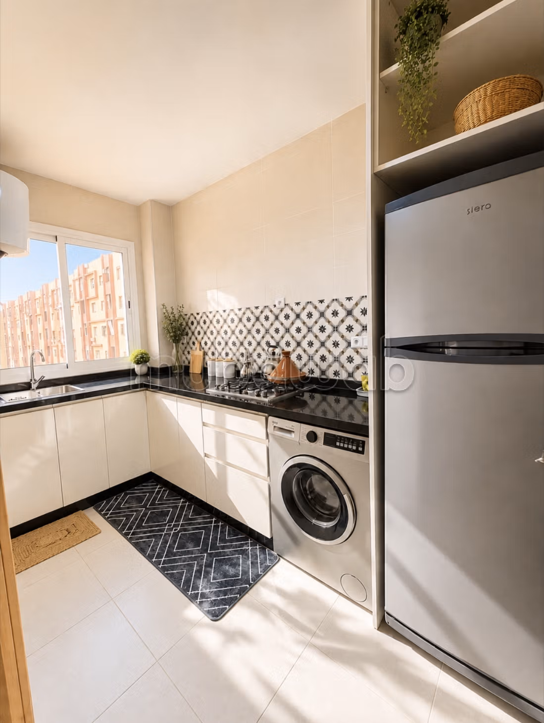 Appartement de vacances à louer à Route Casablanca. 3 pièces confortables. Système de parabole et salon marocain