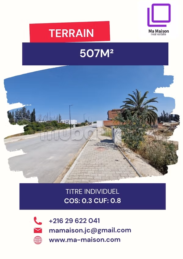 Un terrain de 507m² à chotrana 1