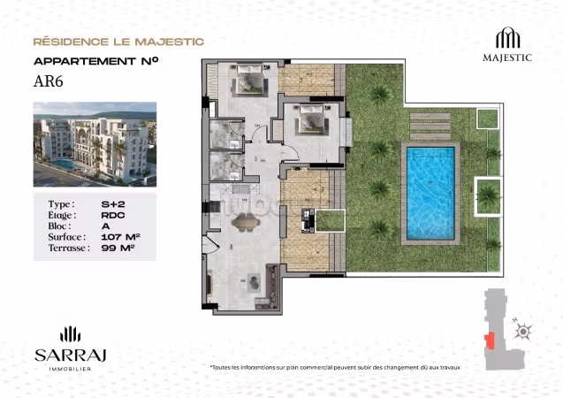 S2 con piscina PRIVATA: Il Majestic Hammamet