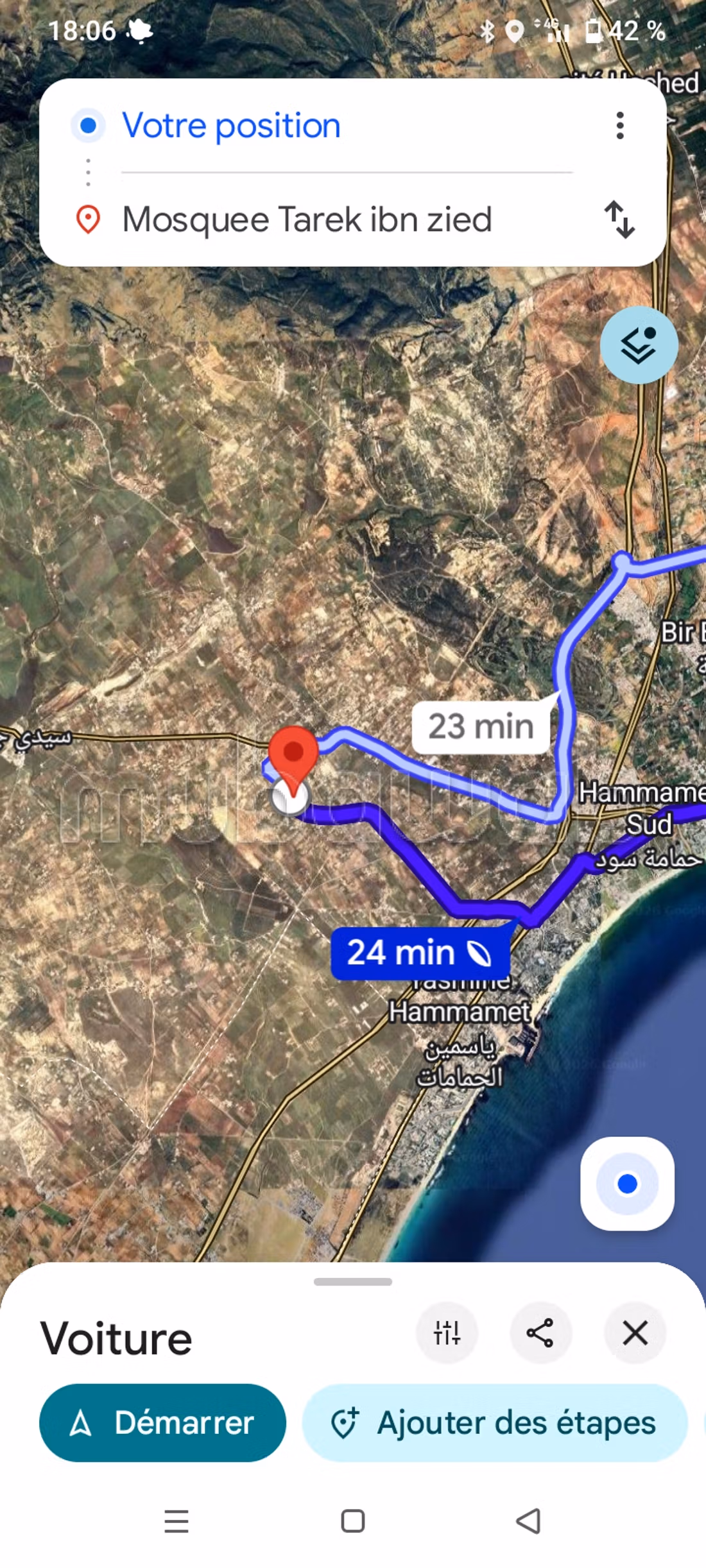 Beau terrain à la vente à Hammamet. 
Surface totale 200 m²