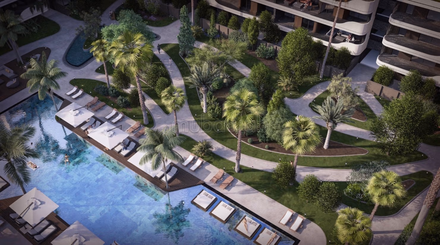 Appartement de luxe avec piscine privée en vente de 2 chambres 2 salles de bains dans un domaine résidentiel à Agdal Marrakech 5 minutes du centre ville — 3