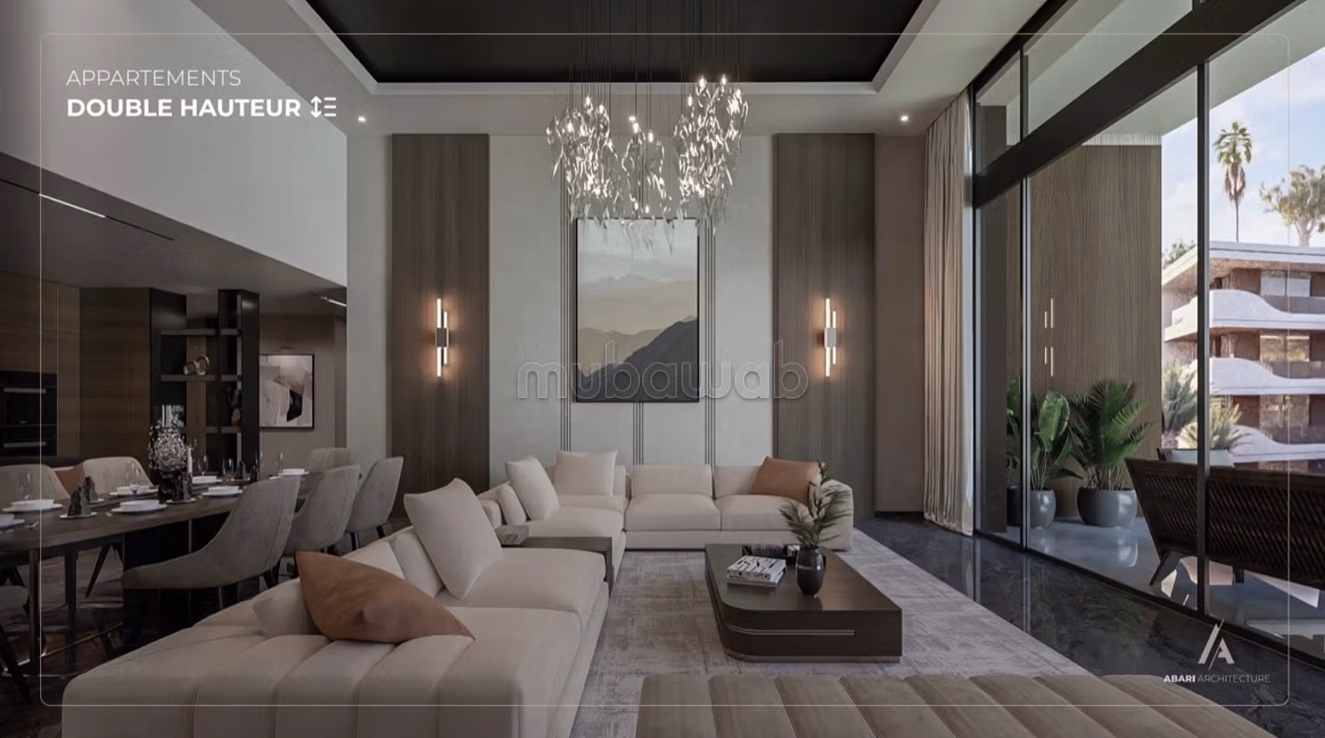 Appartement de luxe avec piscine privée en vente de 2 chambres 2 salles de bains dans un domaine résidentiel à Agdal Marrakech 5 minutes du centre ville — 6