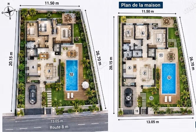 Terrain habitation ind. En vente