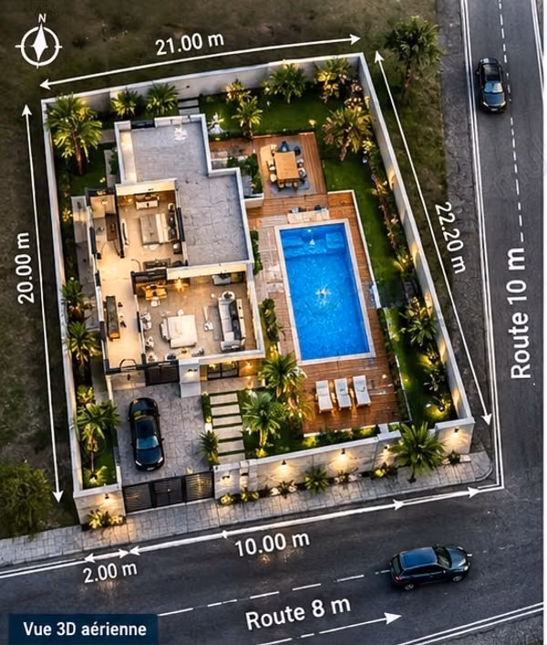 Terrain habitation ind. En vente