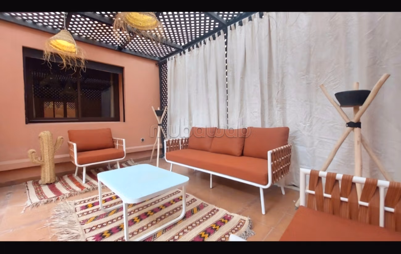 LOCATION LONGUE DURÉE – Bel appartement 63 m² terrasse 35 m² – Parking privé – Cœur de Gueliz AU CŒUR VIVANT DE GUELIZ — 5