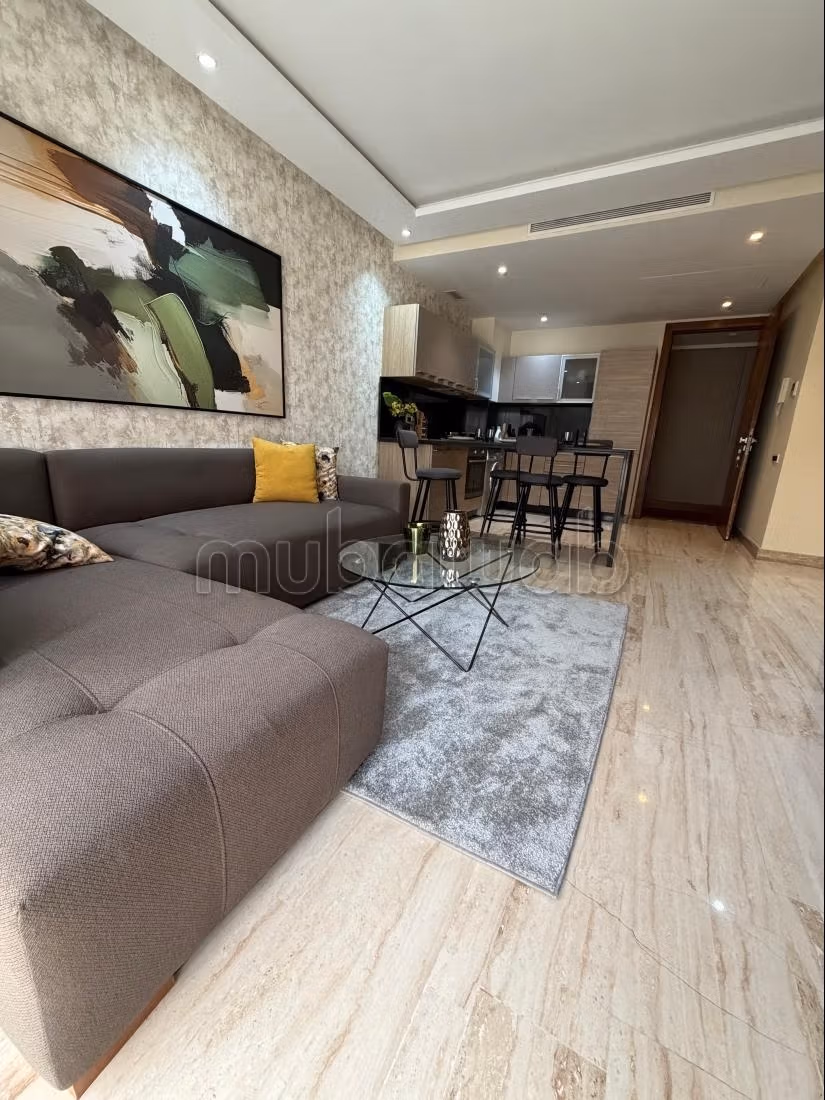 Bel appartement en location à Anfa. 2 belles chambres. Meublé