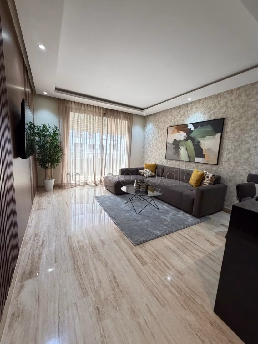 Bel appartement en location à Anfa. 2 belles chambres. Meublé — 3