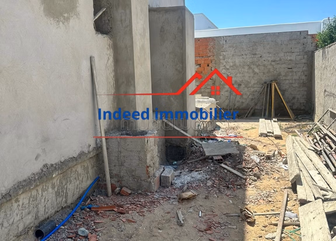 Modern semi-detached villa under construction