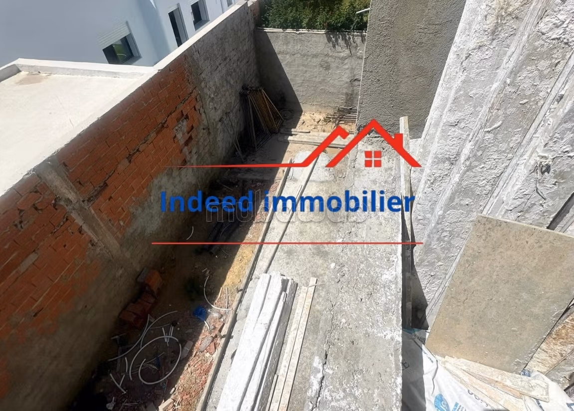 Modern semi-detached villa under construction