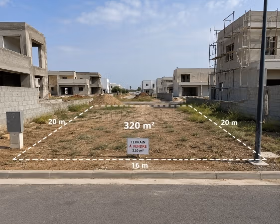 320 m² plot of land in front of the factory