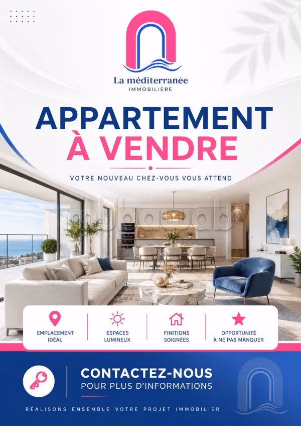 A vendre appartement S3 hst au bardo