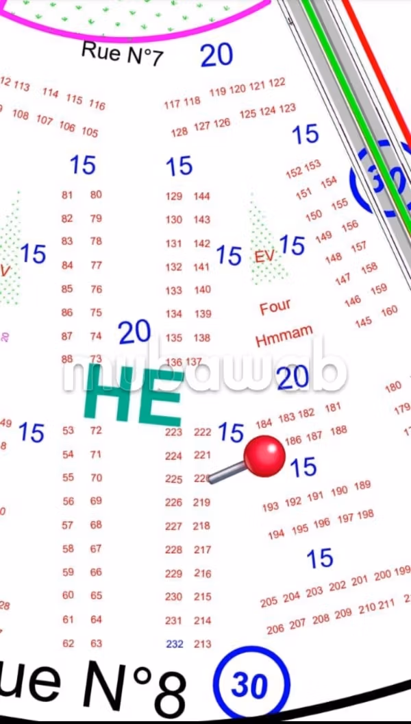 Land for sale in Riyadh Al-Dakhla. The total area is 120 m²