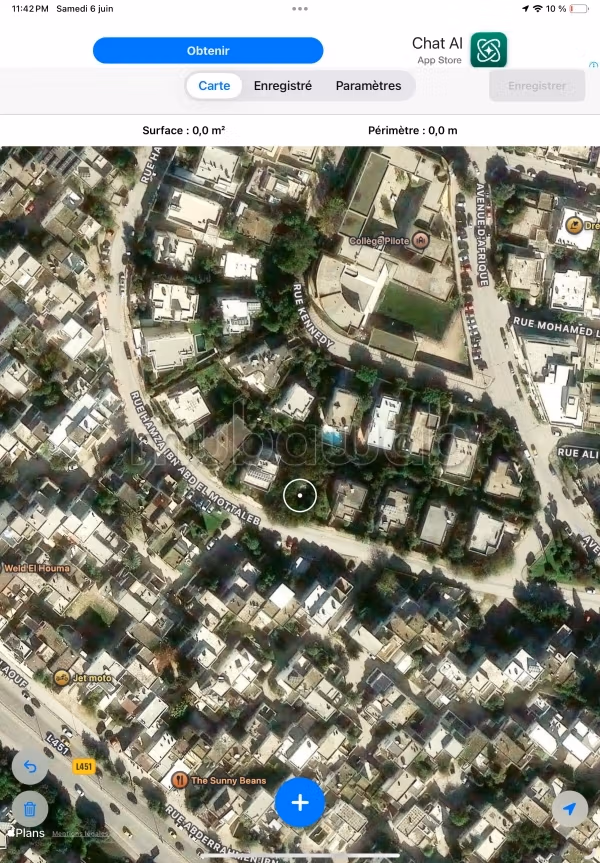 Vente terrain à El Menzah 5. 
Surface de 650 m²