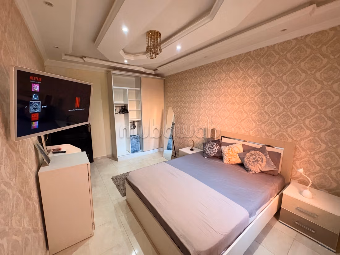 Superbe appartement à louer à Hay Mabrouka.
Superficie 62 m².
Bien meublé — 2