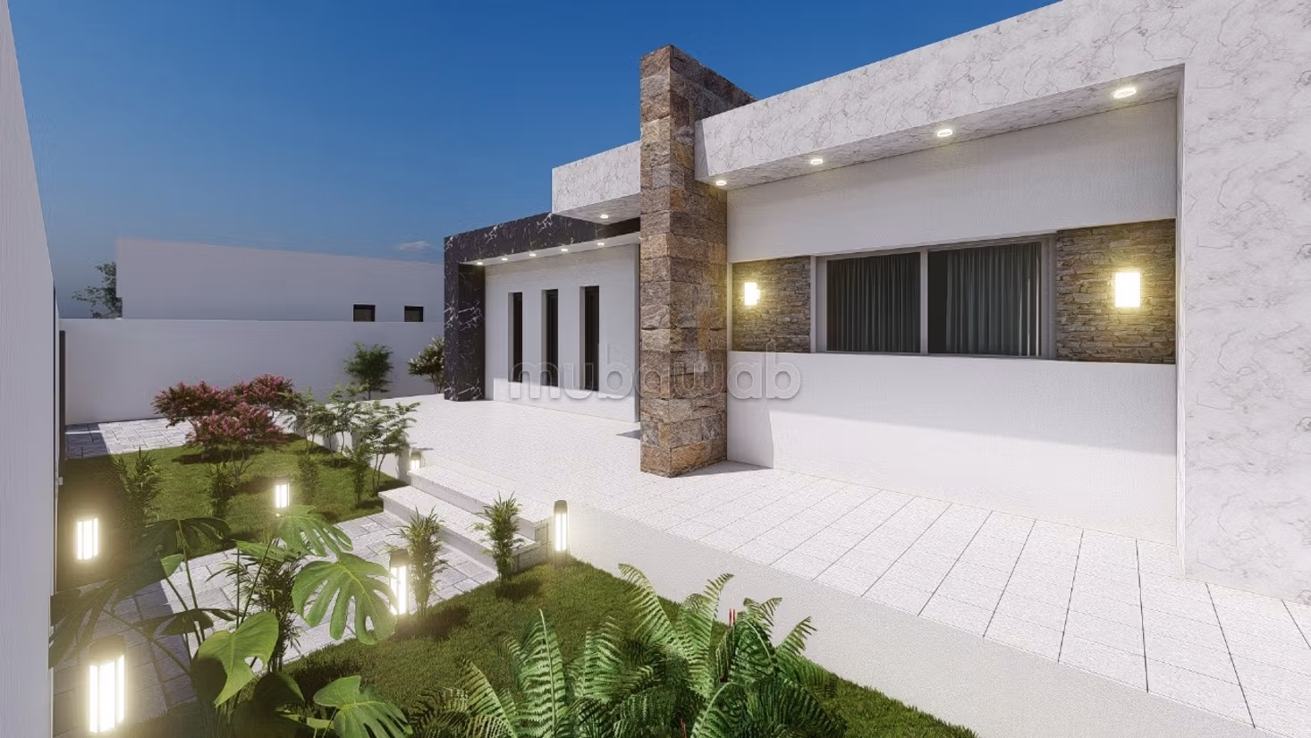 Projet d 'une villa avec piscine en cour DJERBA