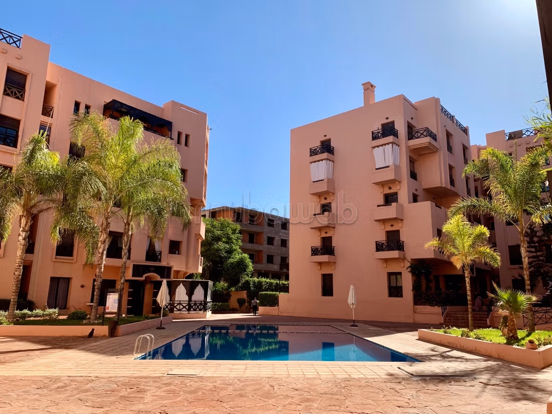 Appartement meublé à louer à Palmeraie de Marrakech – 2 chambres, résidence avec piscine et parking — 3