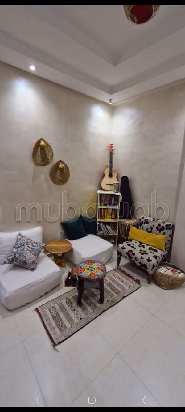 Huur van een appartement in Guéliz. Oppervlakte van 90 m². Gemeubileerd