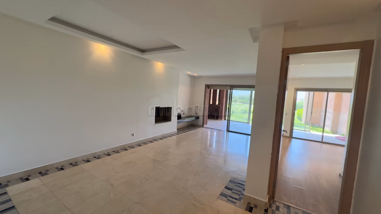 Appartement vide 2 chambres Rez de jardin prestigia Marrakech piscine