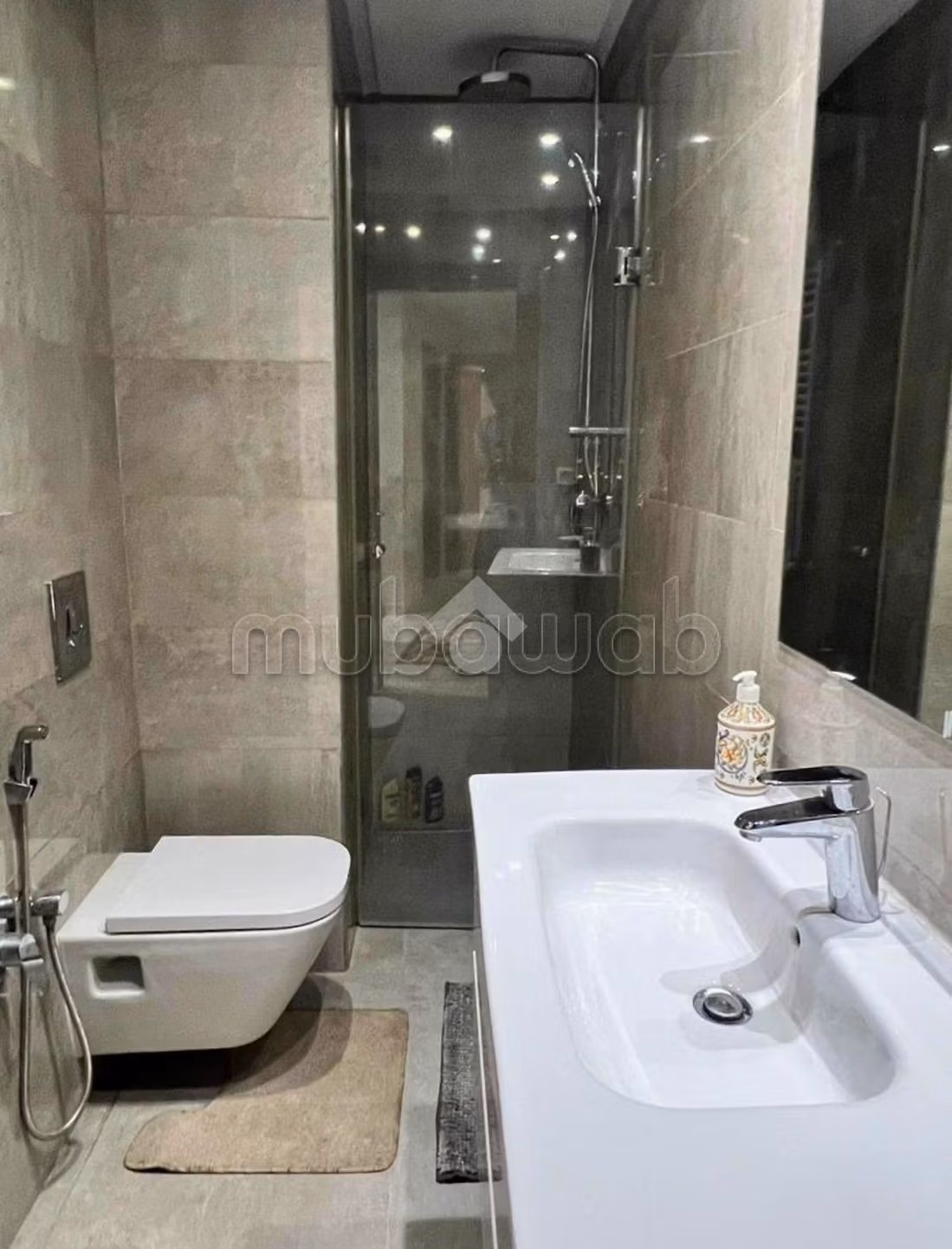 A furnished apartment is available for rent