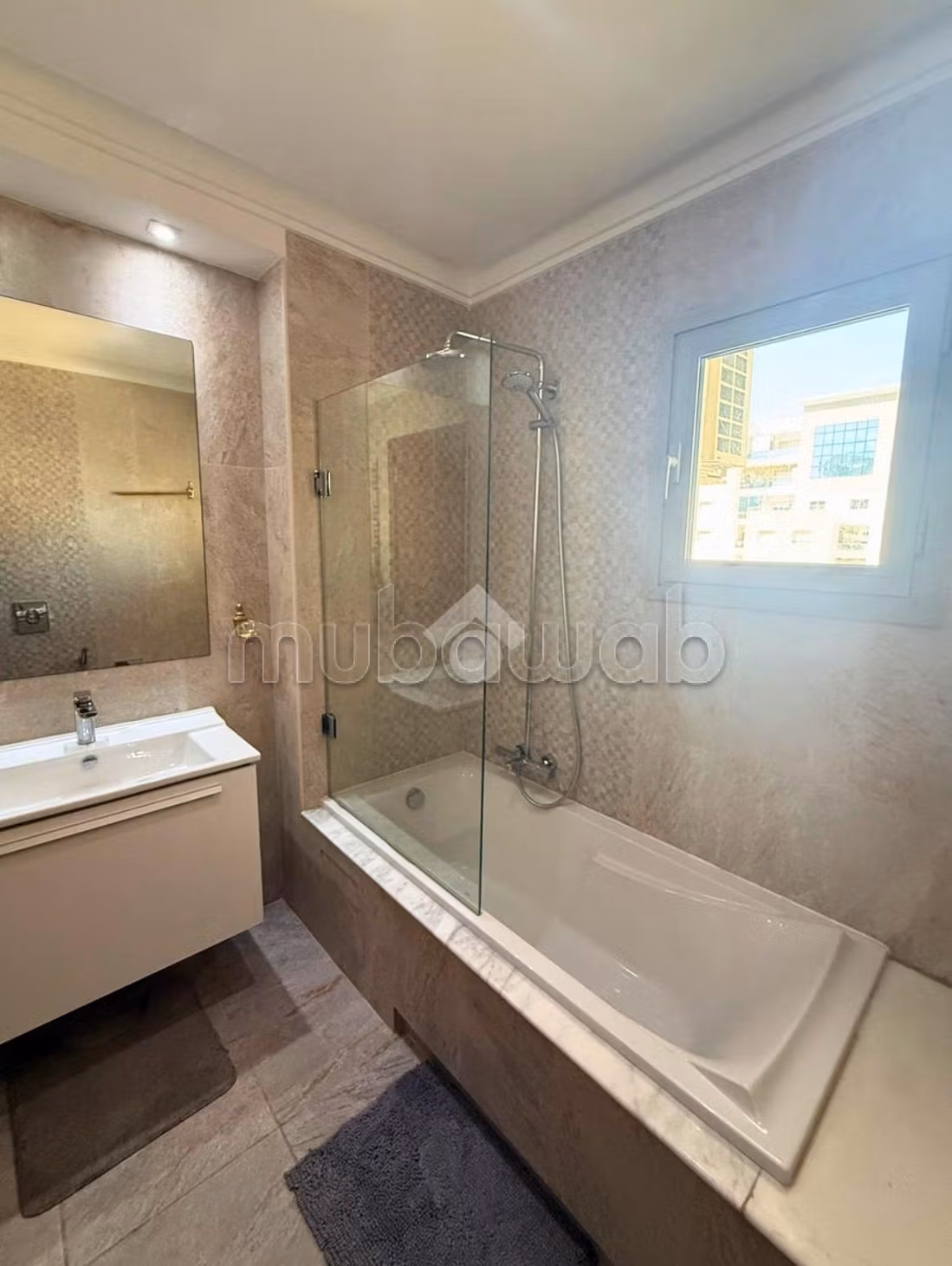 A furnished apartment is available for rent