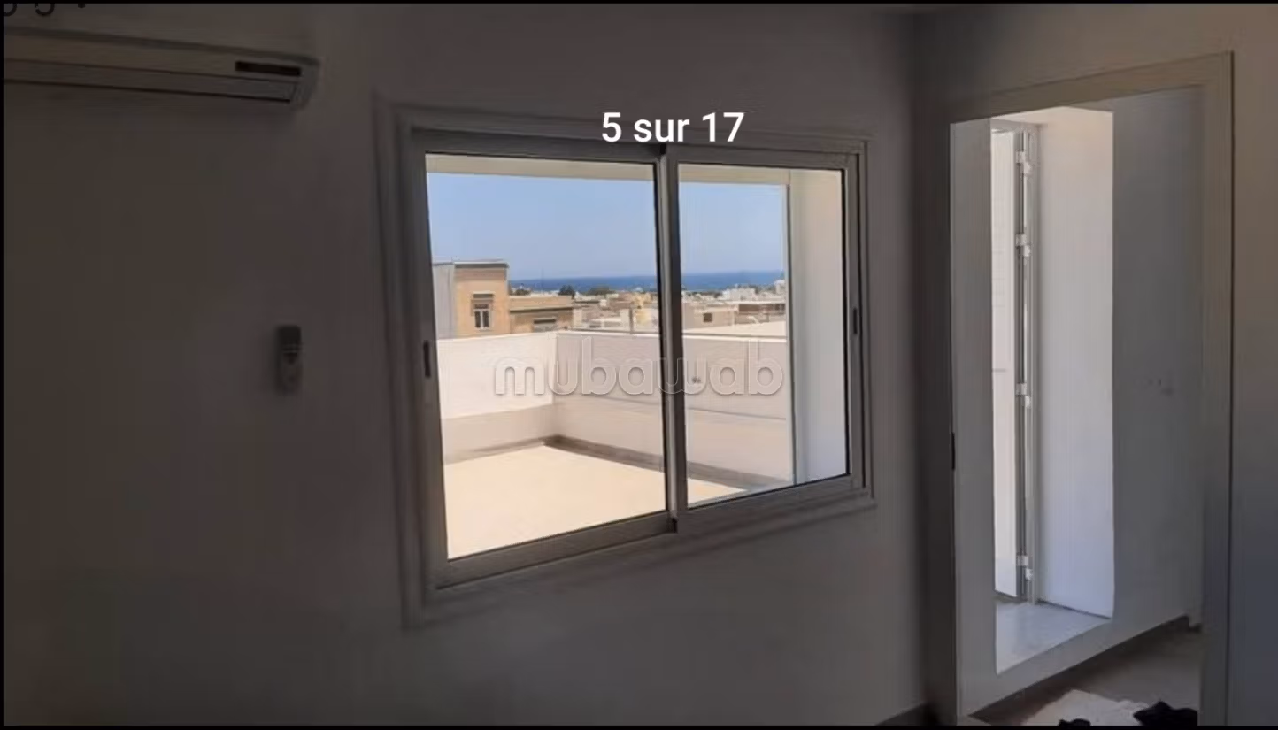 A modern, air-conditioned studio with a sea view
