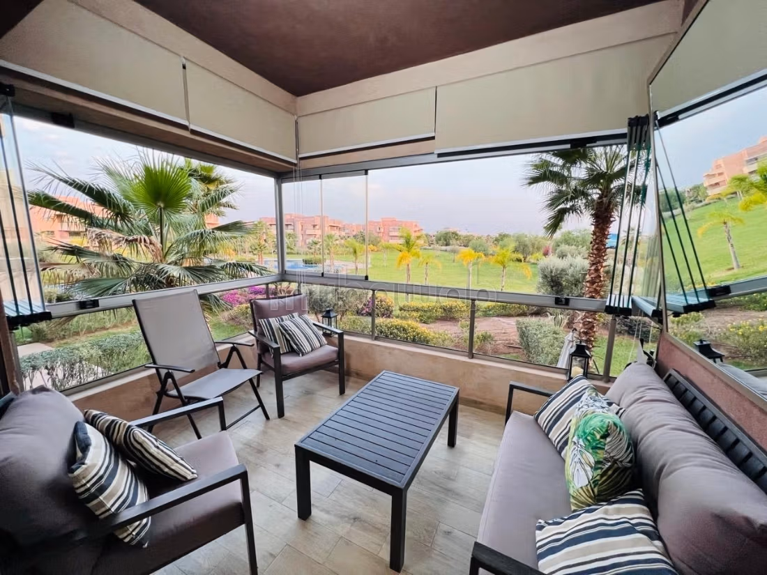Location appartement meublé 2 chambres prestigia golf city Marrakech piscine