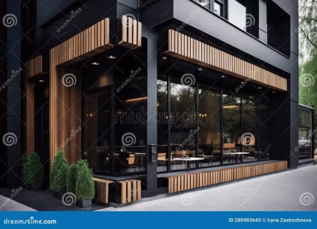 Café met twee luxe gevels in het centrum van Hamria recent gerenoveerd
