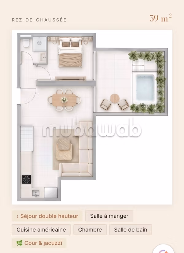 Magnificent duplex for sale 3 bedrooms Gueliz