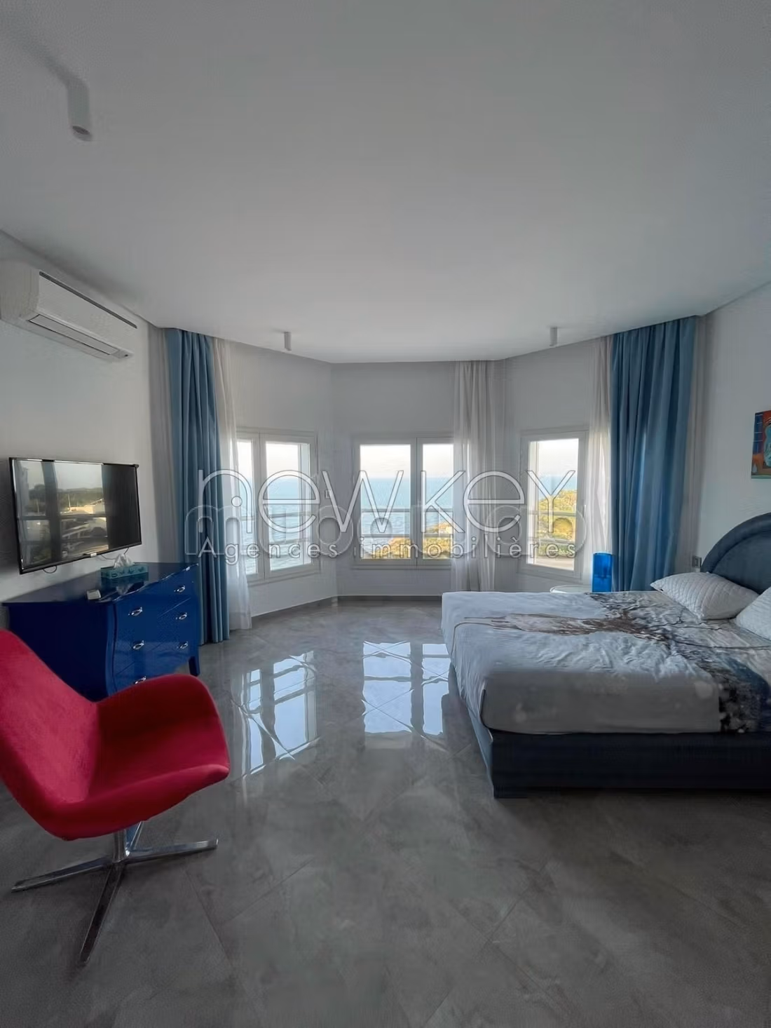 Appartamento S2 arredato con vista mare a Gammarth