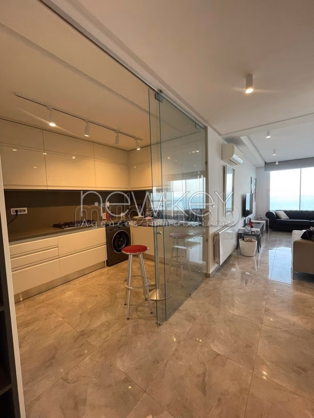 Appartamento S2 arredato con vista mare a Gammarth