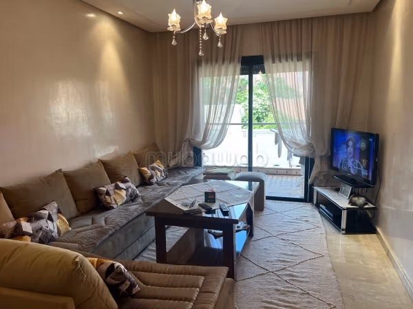 Appartement en vente à Guéliz. 
Surface totale 63 m². 
Meublé