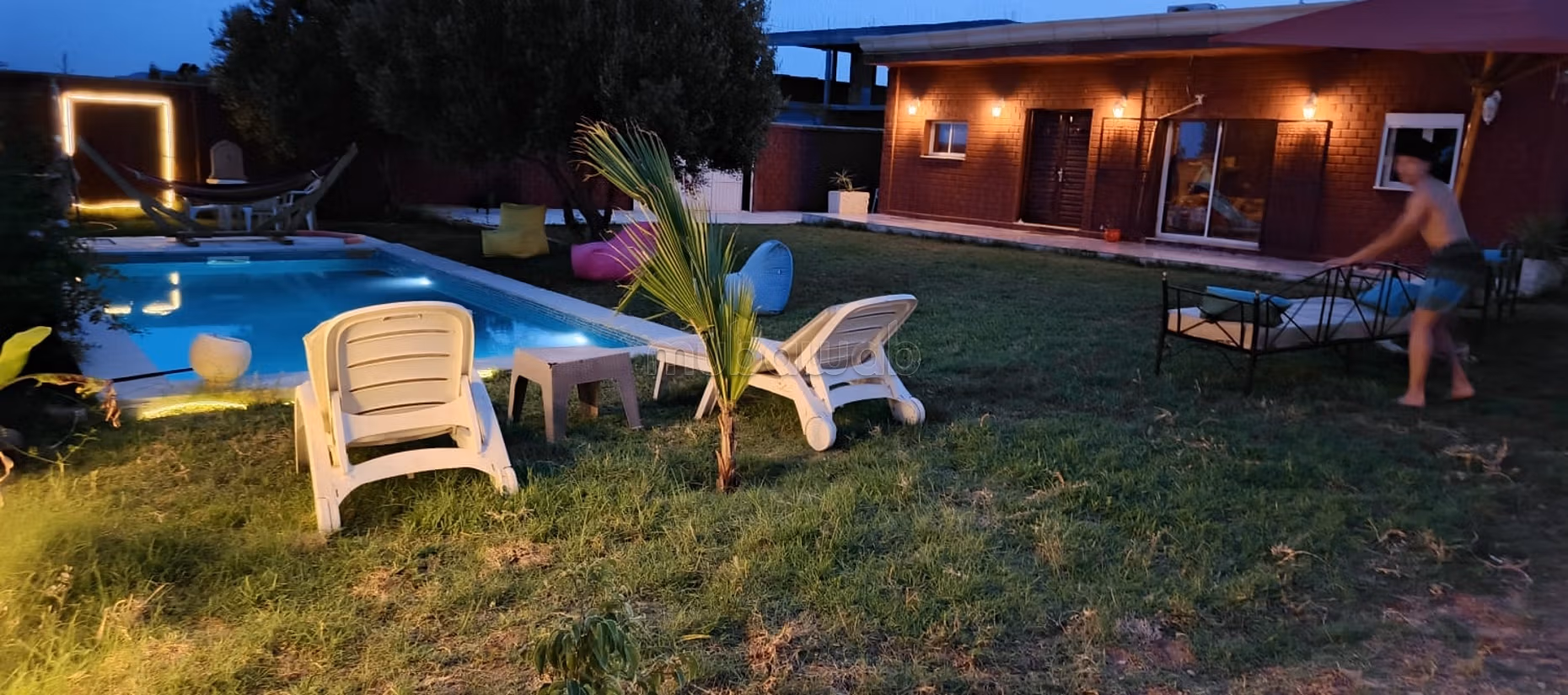 Posizione della casa vacanze a Hammamet Sud. Superficie 500 m². Posti auto e giardino